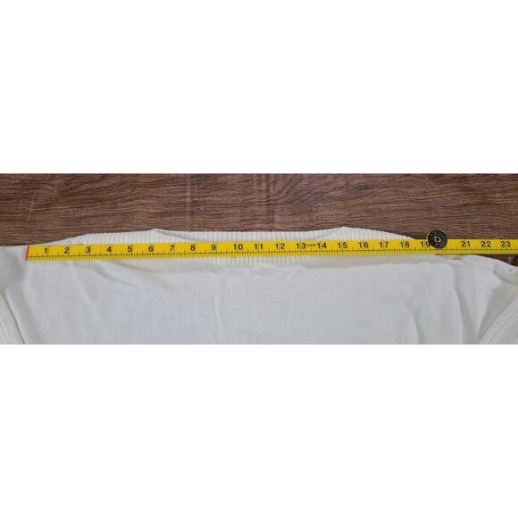 Vintage 70's Gemini Collection Womens LG Knit Sweater Ivory Crew Dolman Sleeve - Picture 8 of 9